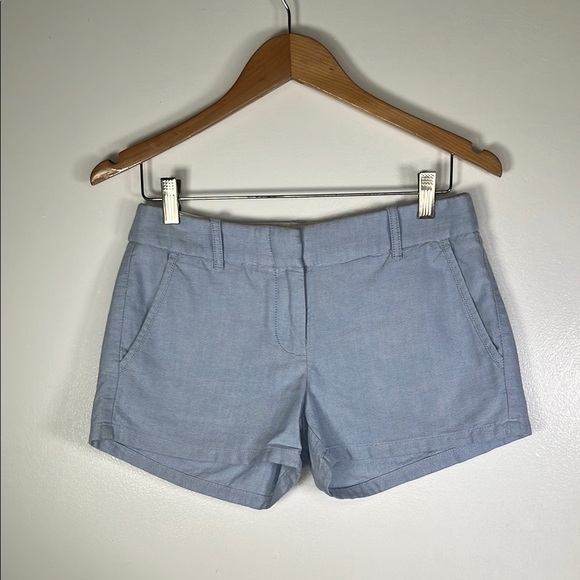 J.crew light blue cotton trouser shorts 0 | coastal granddaughter preppy travel - Picture 2 of 14
